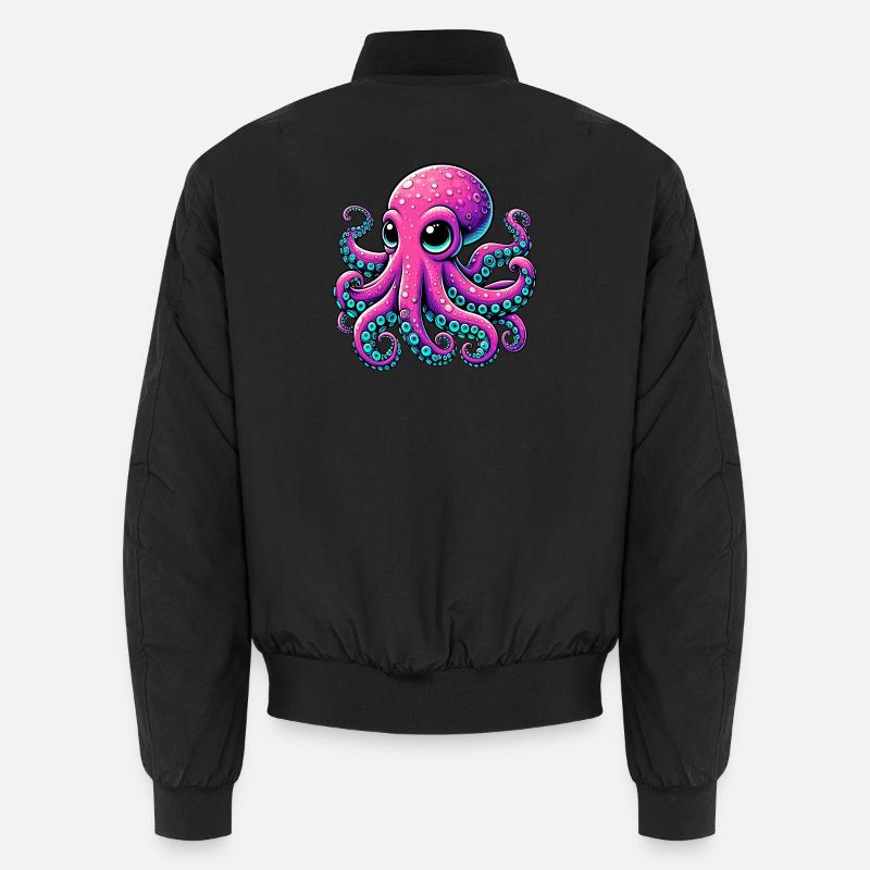 Pieuvre - Bomber unisexe - noir