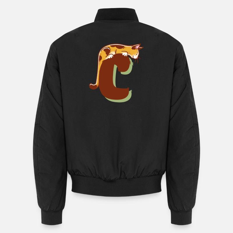 Cat Letter C Unisex Bomber Jacket