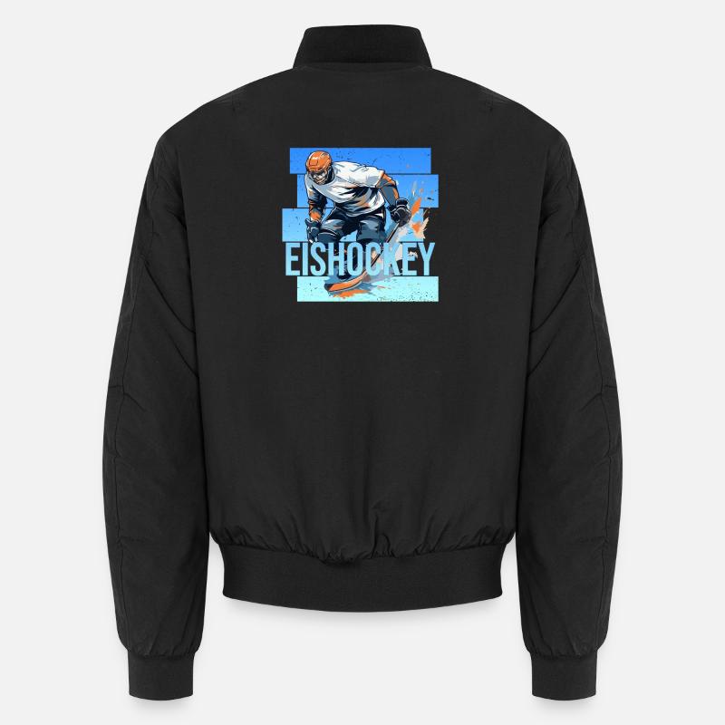 Eishockey - Unisex Bomberjacke - Schwarz