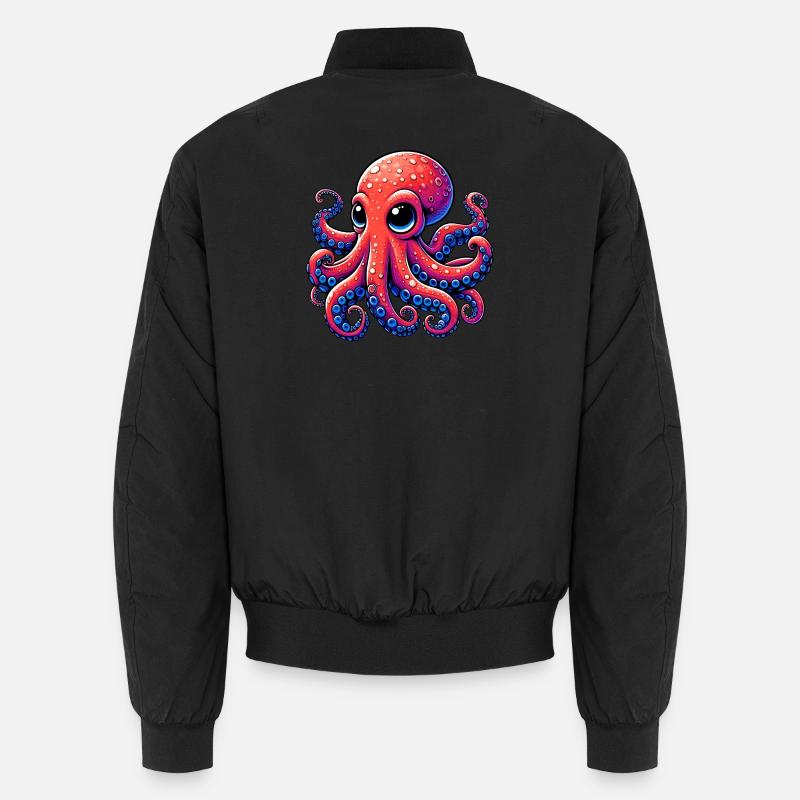 Pieuvre - Bomber unisexe - noir