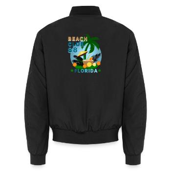 CLUB DE PLAGE FLORIDE - Bomber unisexe - noir - Dos - AI Model Male 185 light (185cm)