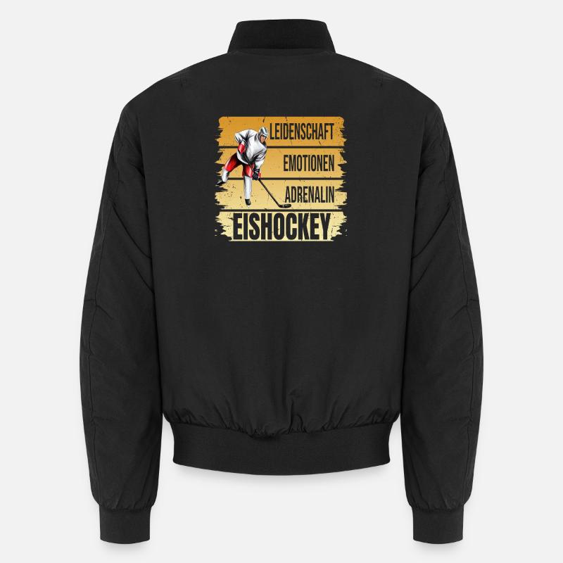 Leidenschaft - Emotionen - Adrenalin - Eishockey - Unisex Bomberjacke - Schwarz