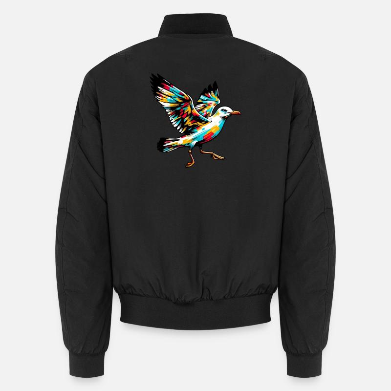 Gull - Unisex Bomber Jacket - black