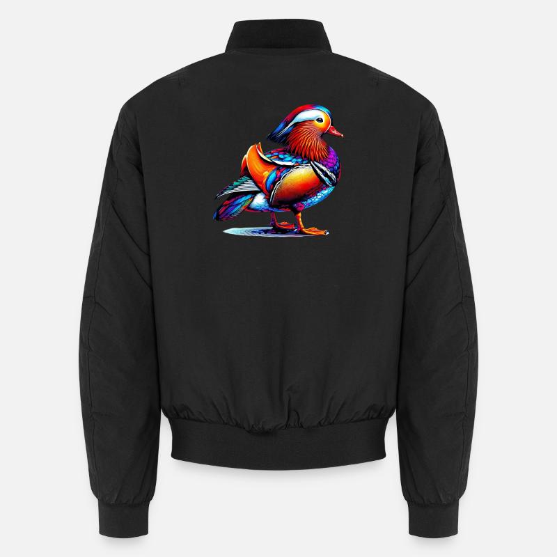 Mandarin duck - Unisex Bomber Jacket - black