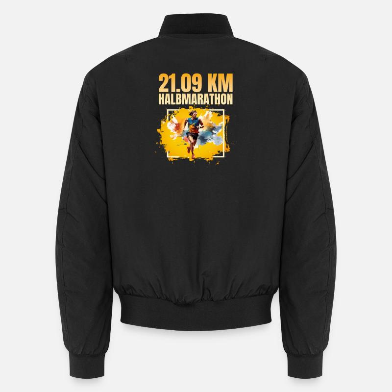 21 09 KM - Halbmarathon - Unisex Bomberjacke - Schwarz