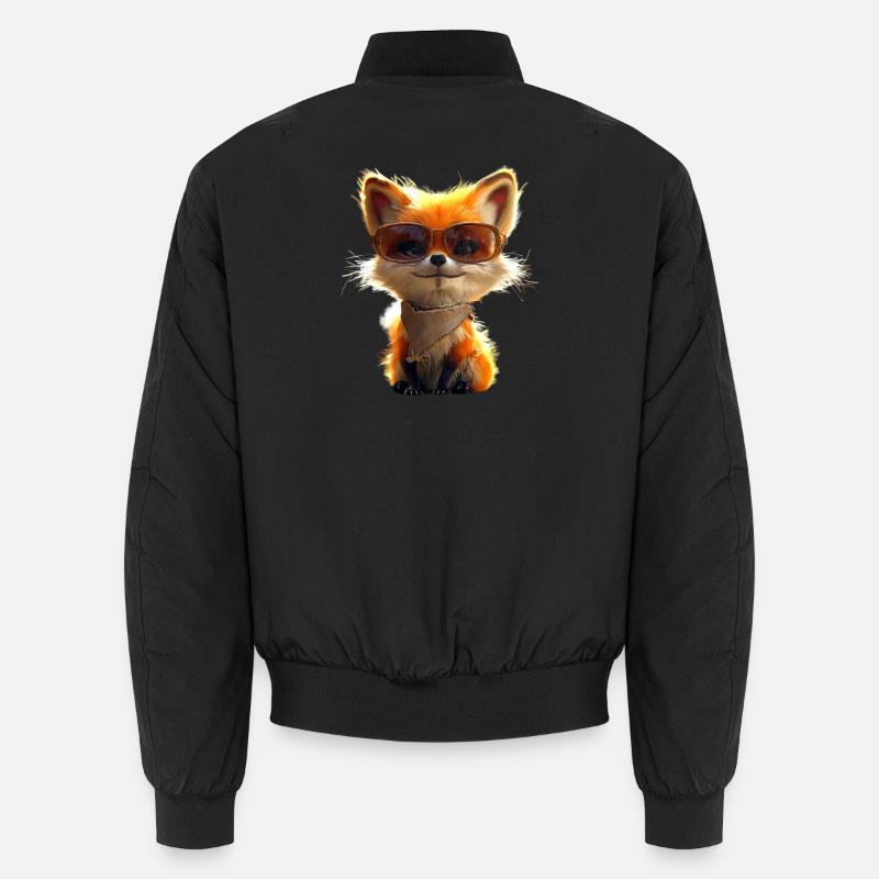 Fox I Love Foxes Red Fox Wild Cute Fox Unisex Bomber Jacket