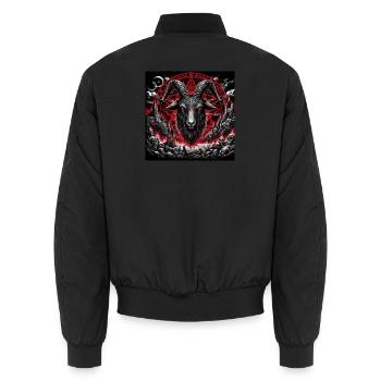 Billy goat - Unisex Bomber Jacket - black - Back - AI Model Male 185 light (185cm)