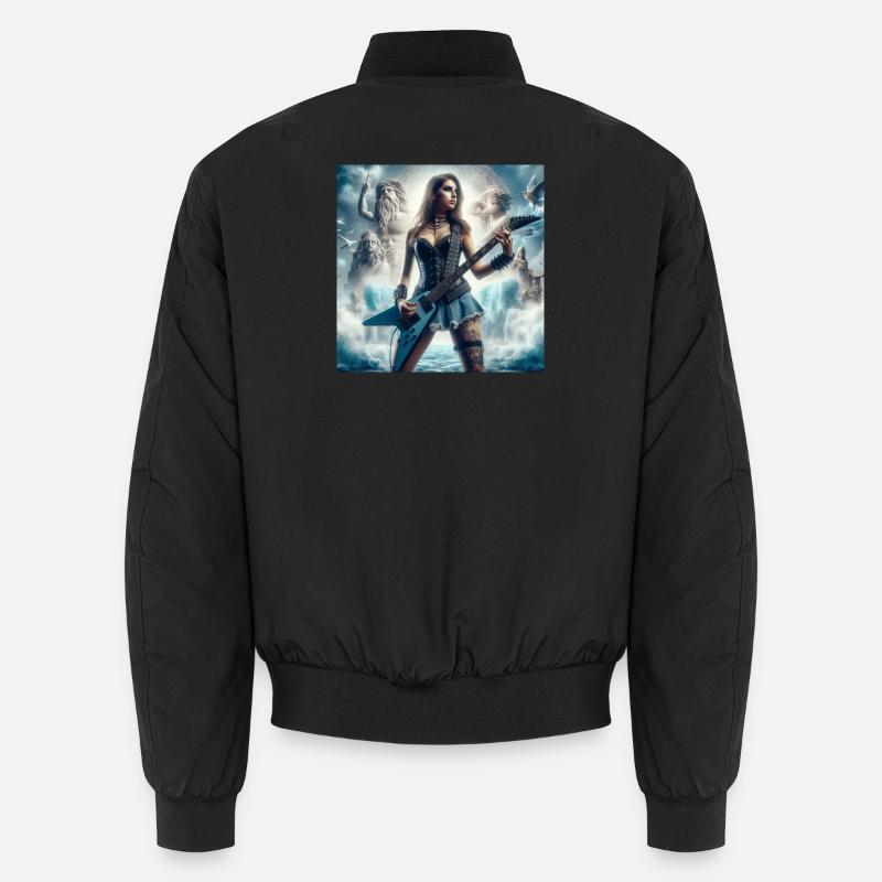 Gitarrist bei Poseidon - Unisex Bomberjacke - Schwarz