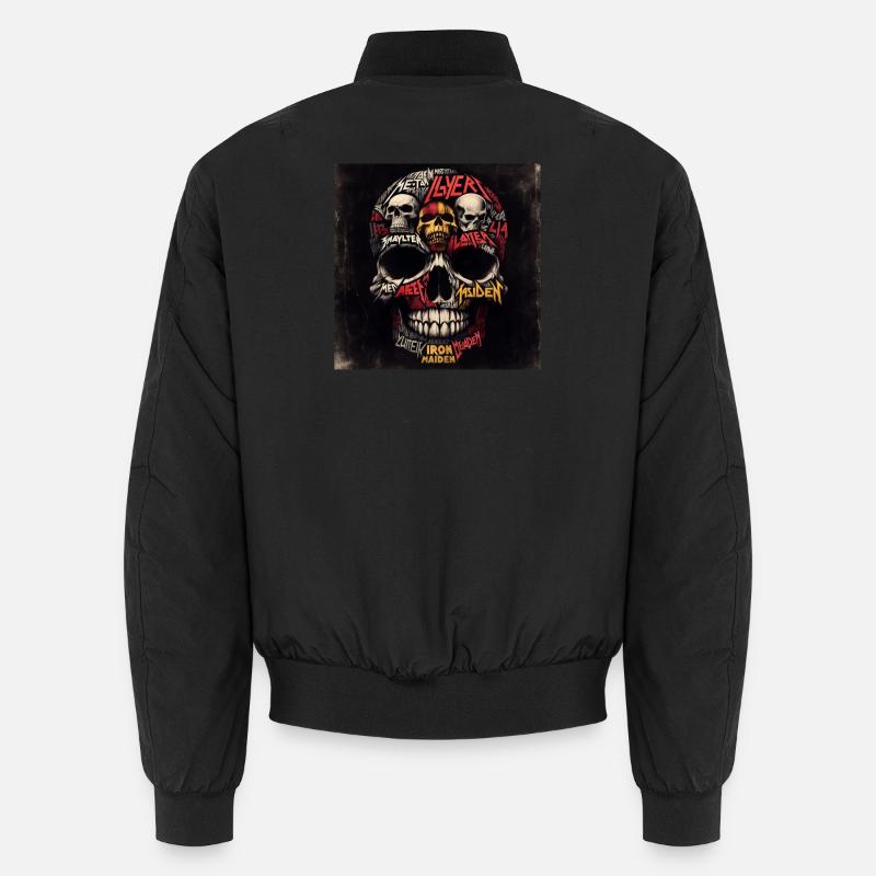 Heavy metal skull - Unisex Bomber Jacket - black