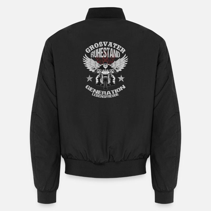 Großvater Ruhestand Motorrad Unisex Bomberjacke