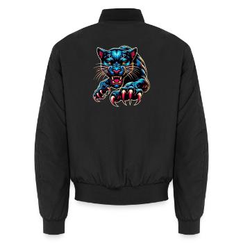 Panther - Unisex Bomberjacke - Schwarz - Hinten - AI Model Male 185 light (185cm)