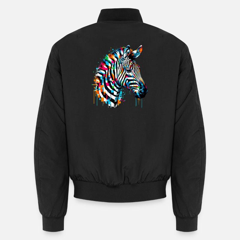 Zebra - Unisex Bomberjacke - Schwarz