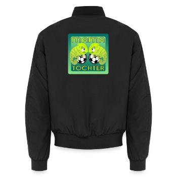 MUTTERTAG FUßBALL TOCHTER MAMA - Unisex Bomberjacke - Schwarz - Hinten - AI Model Male 185 light (185cm)