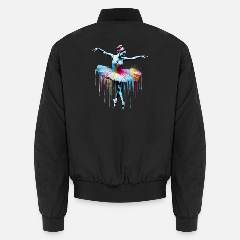 Ballet dancer with tutu - Unisex Bomber Jacket - black