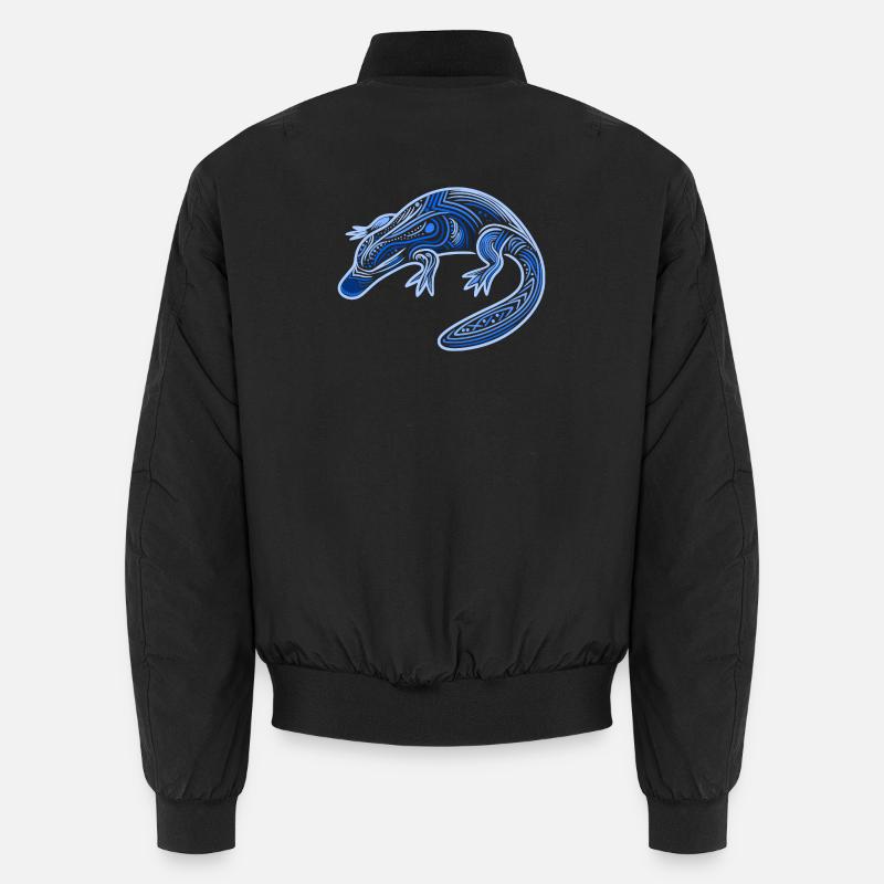 ornithorynque motifs aborigènes tribal bleu Bomber unisexe