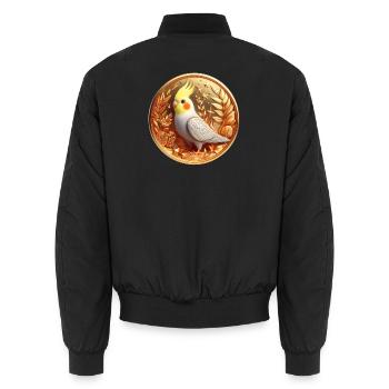 Médaille (01) - Bomber unisexe - noir - Dos - AI Model Male 185 light (185cm)