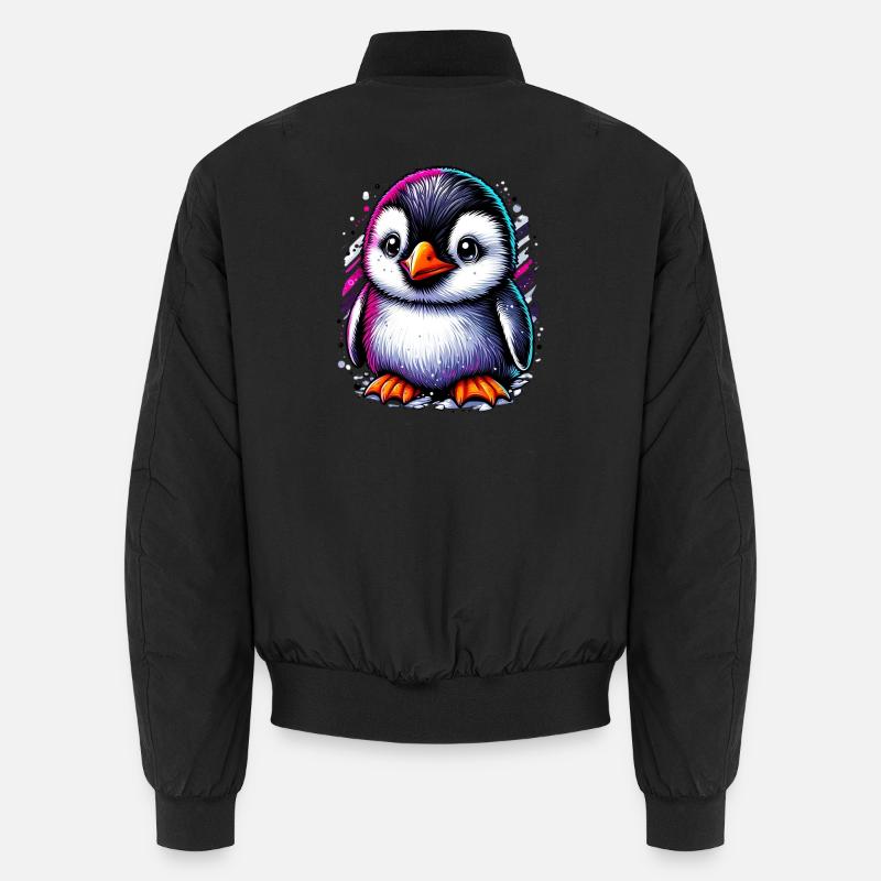 Pinguin - Unisex Bomberjacke - Schwarz