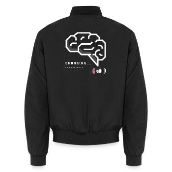 Charge neuronale Cerveau Graphique - Bomber unisexe - noir - Dos - AI Model Male 185 light (185cm)