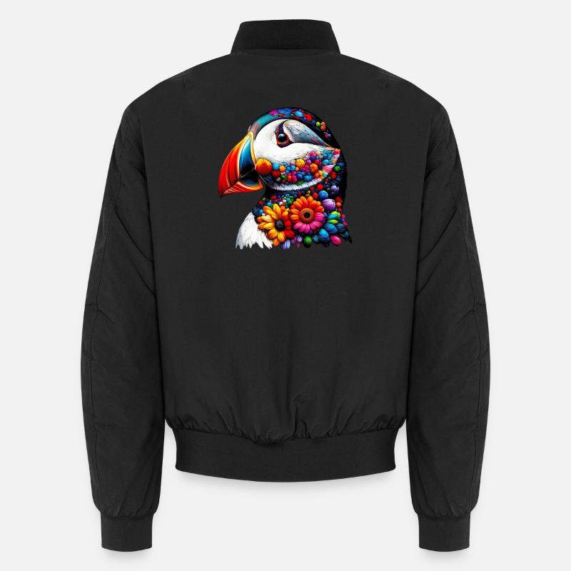 Papageitaucher - Unisex Bomberjacke - Schwarz
