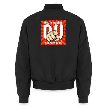 Vatertag ist angesagt - Unisex Bomberjacke - Schwarz - Hinten - AI Model Male 185 light (185cm)