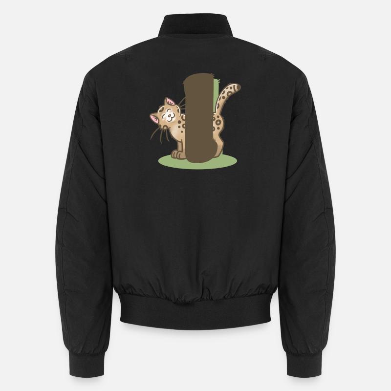 Katze Buchstabe I Unisex Bomberjacke