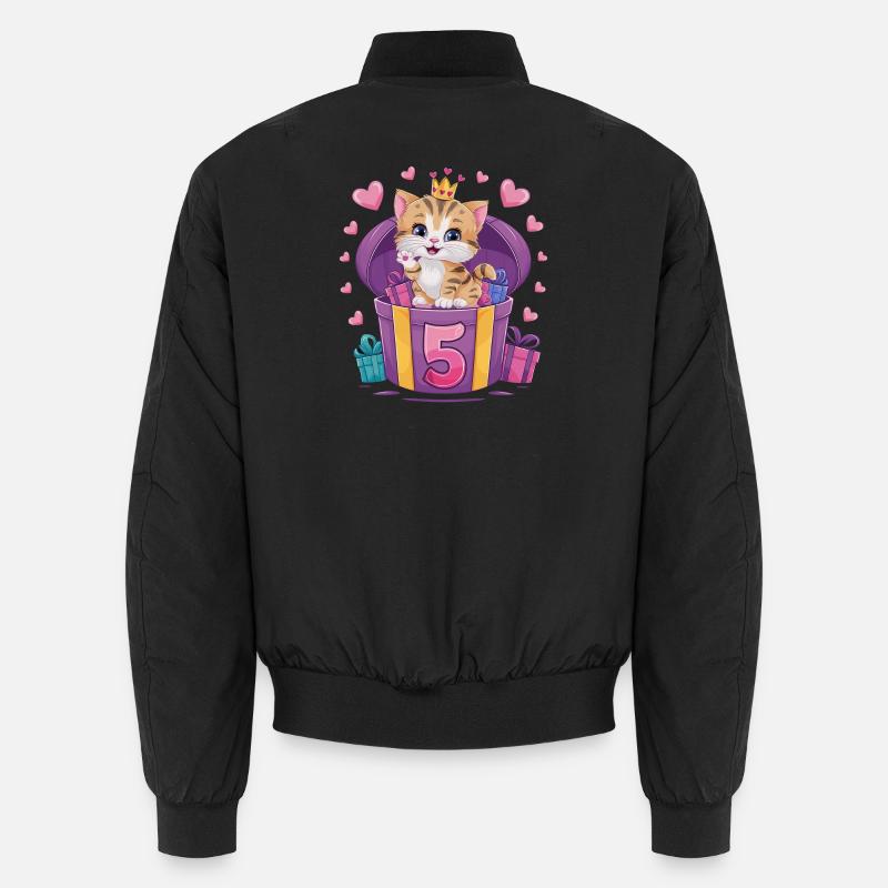 Chat mignon - 5e anniversaire - 5 ans Bomber unisexe