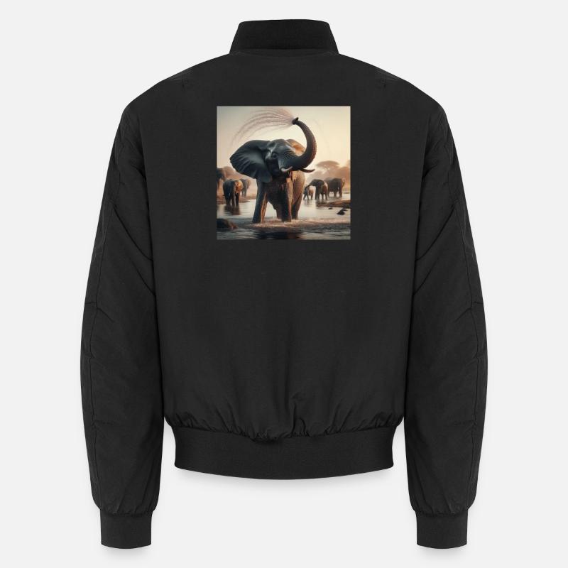 Elephants in the jungle Unisex Bomber Jacket