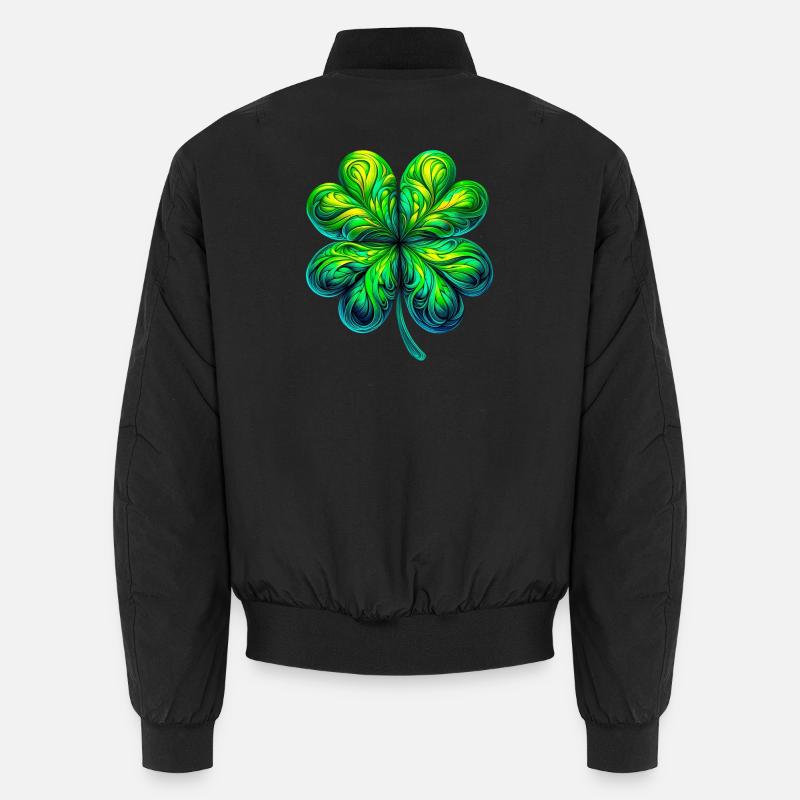 Vierblättriges Kleeblatt Unisex Bomberjacke