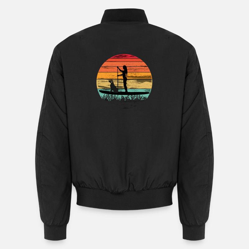 Paddleboard avec chien - Tee paddleboard Bomber unisexe