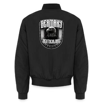 Germany - Unisex Bomberjacke - Schwarz - Hinten - AI Model Male 185 light (185cm)