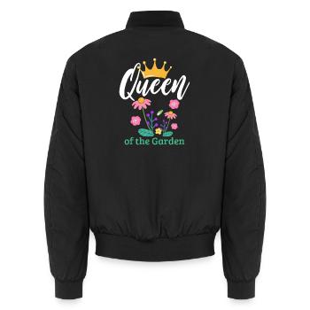 Gartenarbeit Gärtner - Unisex Bomberjacke - Schwarz - Hinten - AI Model Male 185 light (185cm)