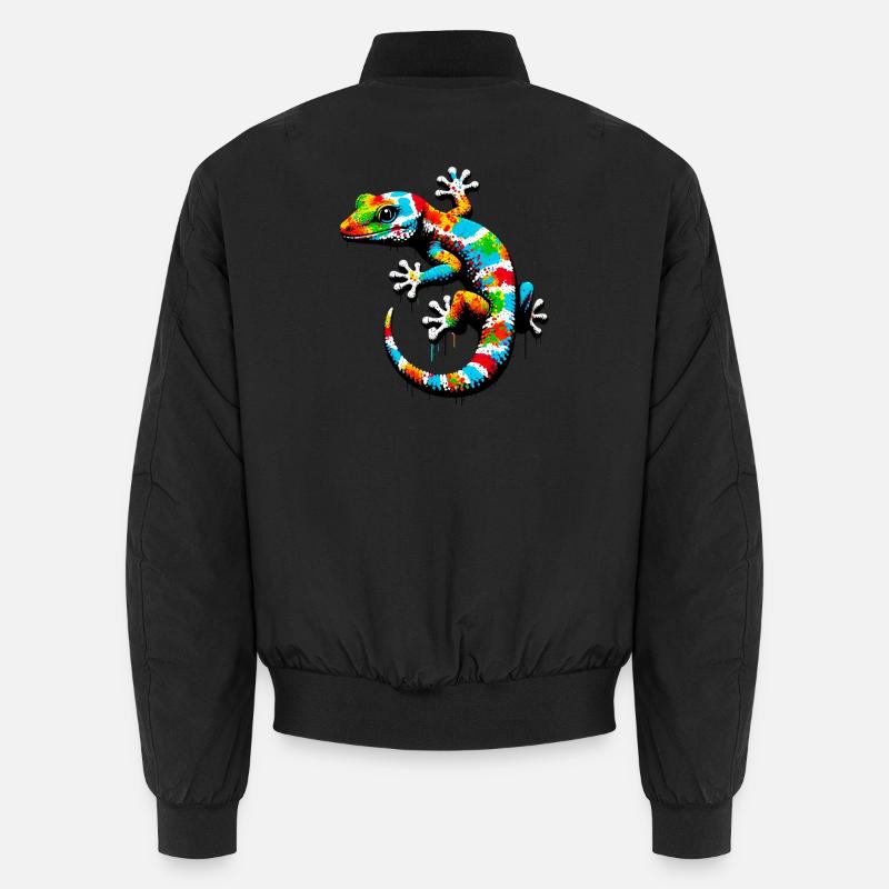 Gecko - Bomber unisexe - noir