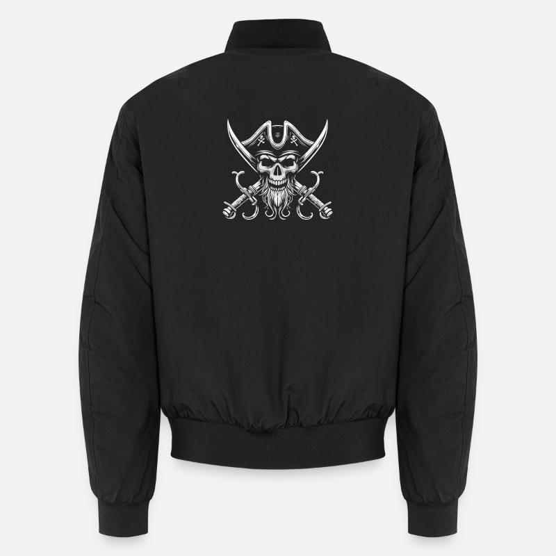 Pirate Skull Sabers - Unisex Bomber Jacket - black