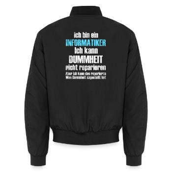 Informatiker Informatik - Unisex Bomberjacke - Schwarz - Hinten - AI Model Male 185 light (185cm)