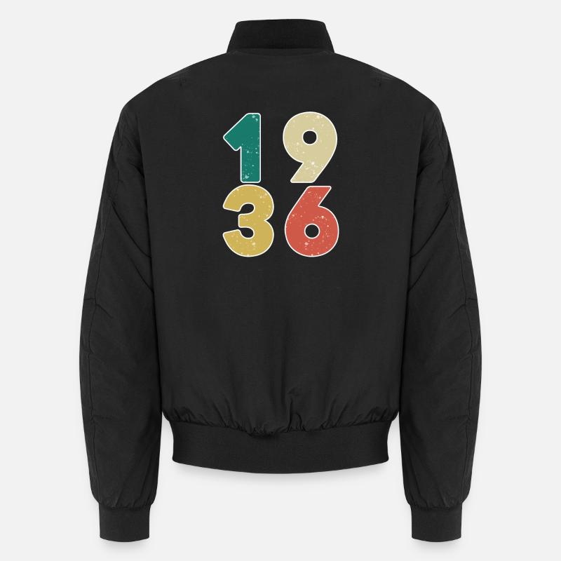 1936 - Born 1936 - Built in 1936 Unisex Bomber Jacket