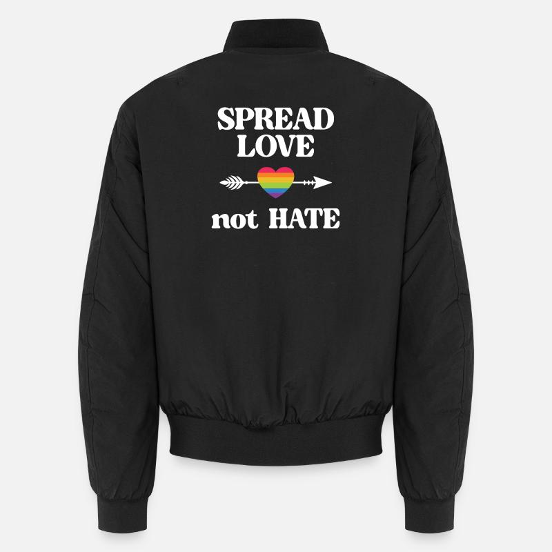 LGBT Pride Month - Spread Love Not Hate Unisex Bomber Jacket