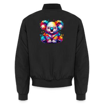 Koala - Bomber unisexe - noir - Dos - AI Model Male 185 light (185cm)