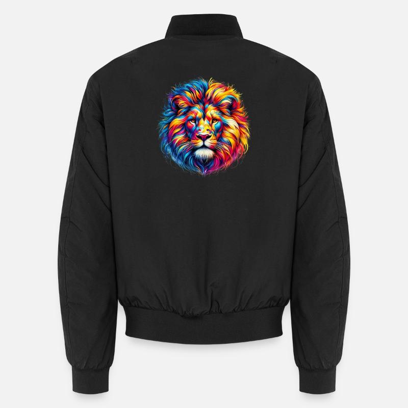 Lion - Unisex Bomber Jacket - black