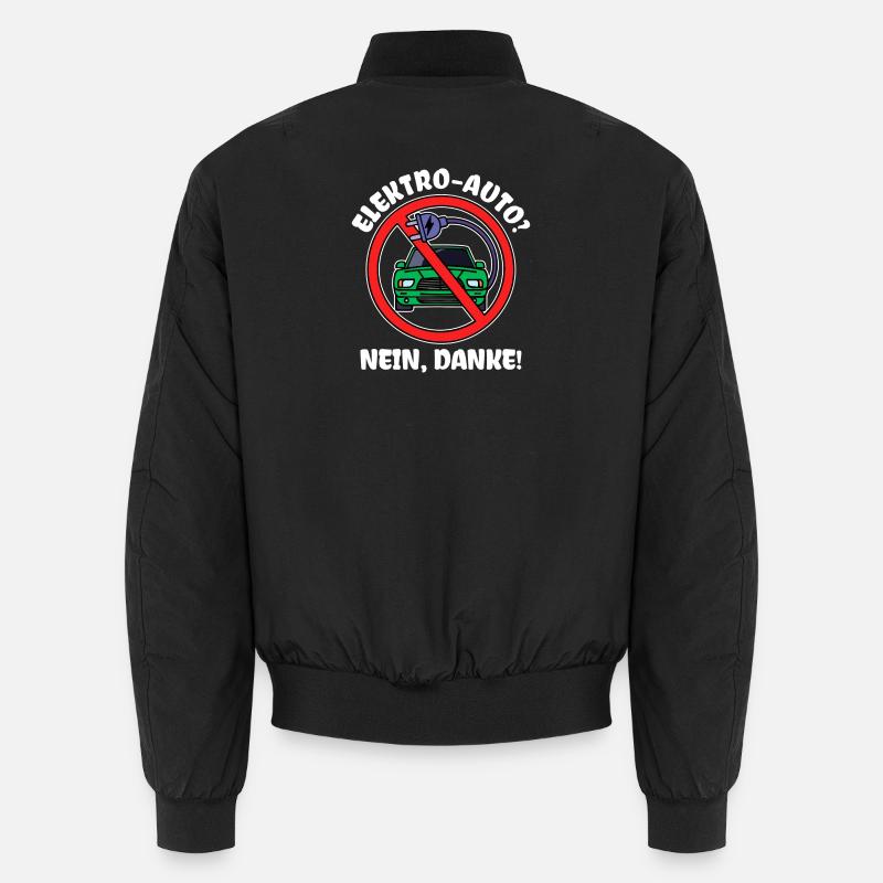 E-auto Elektrische Energie Strom Statement Tanken - Unisex Bomberjacke - Schwarz