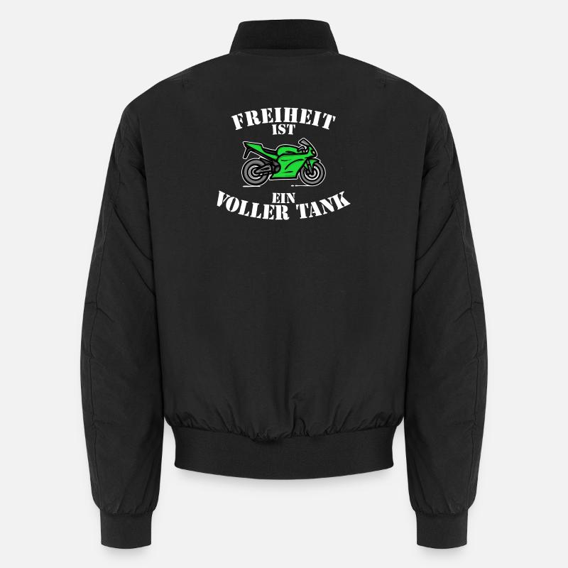 Motor Tankstelle Tanken Statement Strom Energie Unisex Bomberjacke