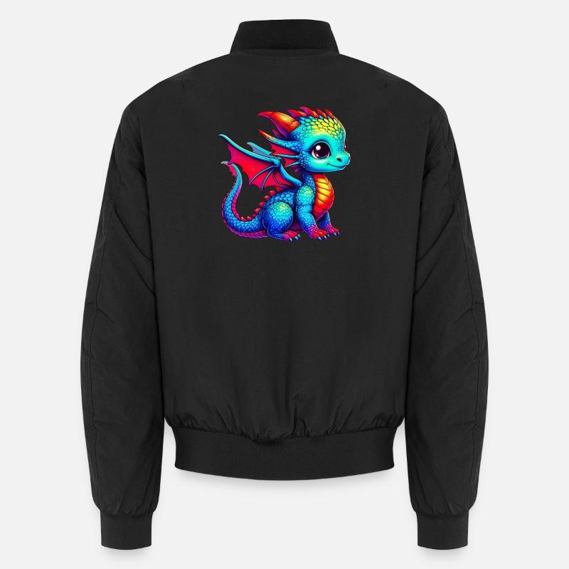 Drache - Unisex Bomberjacke - Schwarz