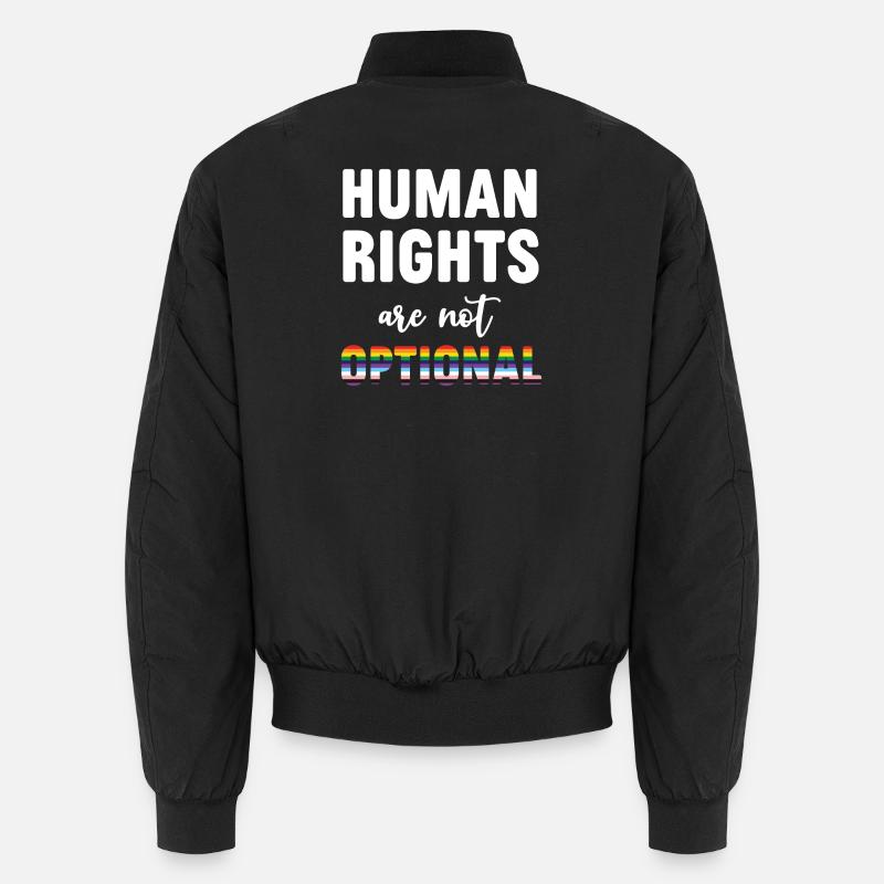 LGBT Pride Month - Human Rights Are Not Optional Unisex Bomber Jacket