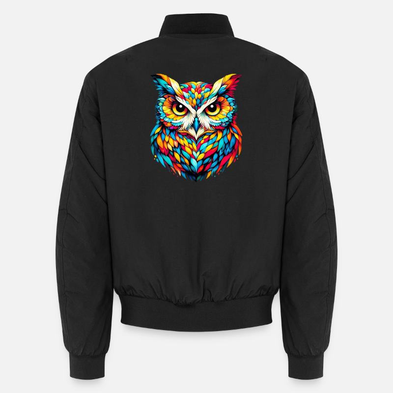 Eule - Unisex Bomberjacke - Schwarz