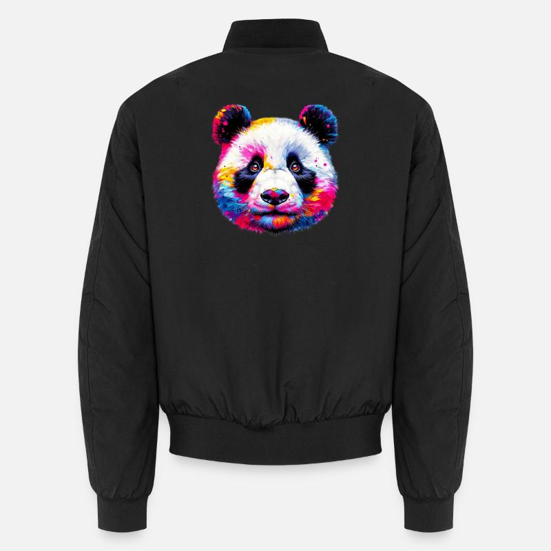 Panda - Unisex Bomber Jacket - black