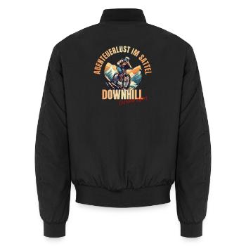 MTB: Abenteuerlust im Sattel - Unisex Bomberjacke - Schwarz - Hinten - AI Model Male 185 light (185cm)