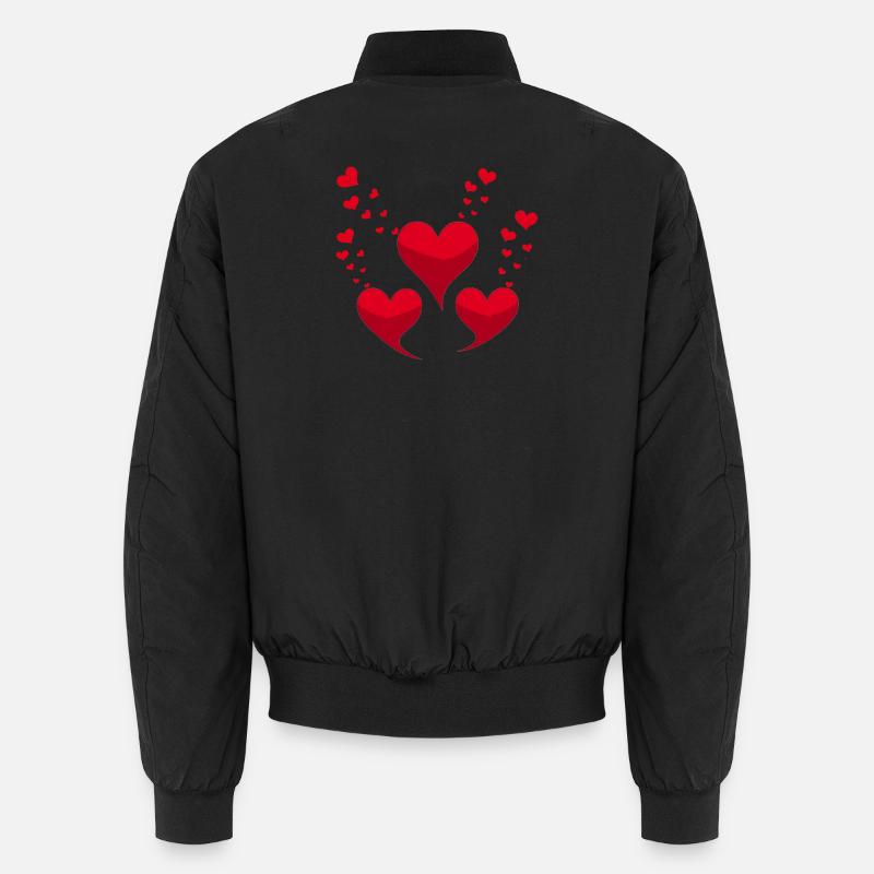 Red hearts Unisex Bomber Jacket