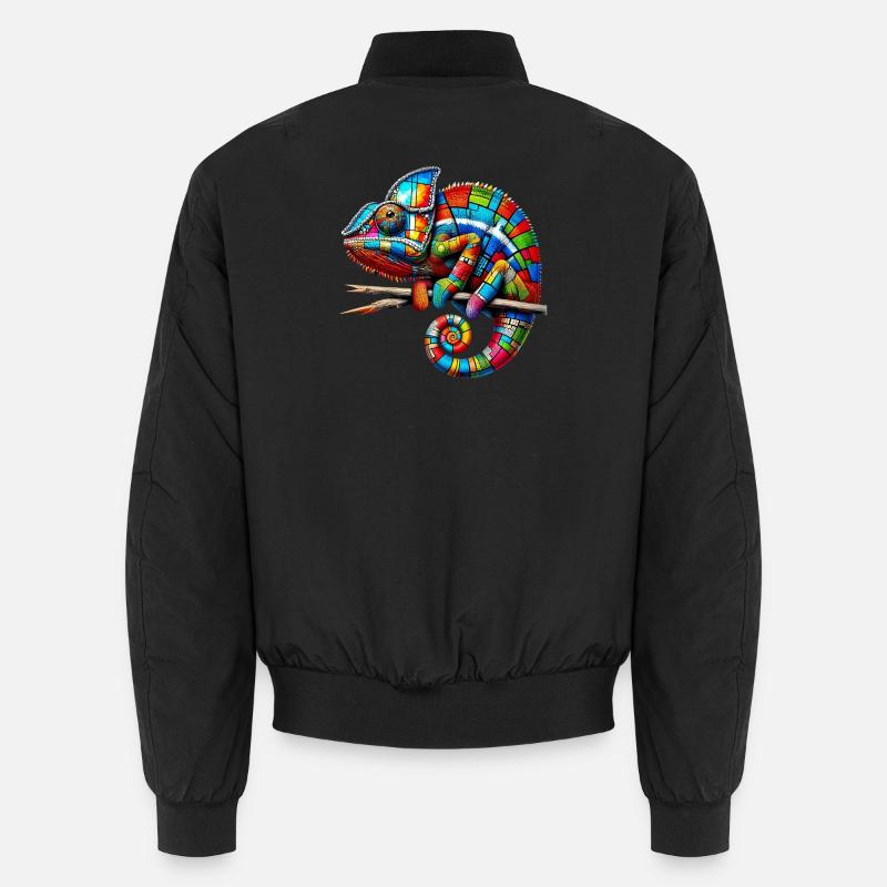 Chameleon Mondrian - Unisex Bomber Jacket - black