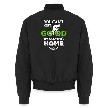 Rennrad Spruch Motivation für engagierte Radfahrer - Unisex Bomberjacke - Schwarz - Hinten - AI Model Male 185 light (185cm)