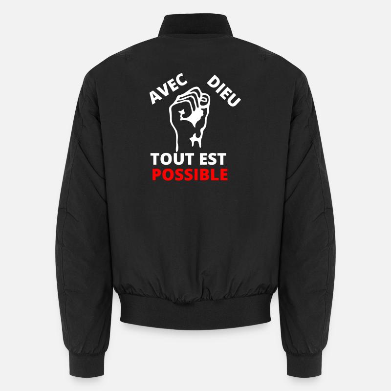 Faust des Protests, inspirierende Botschaft der Solidarität Unisex Bomberjacke