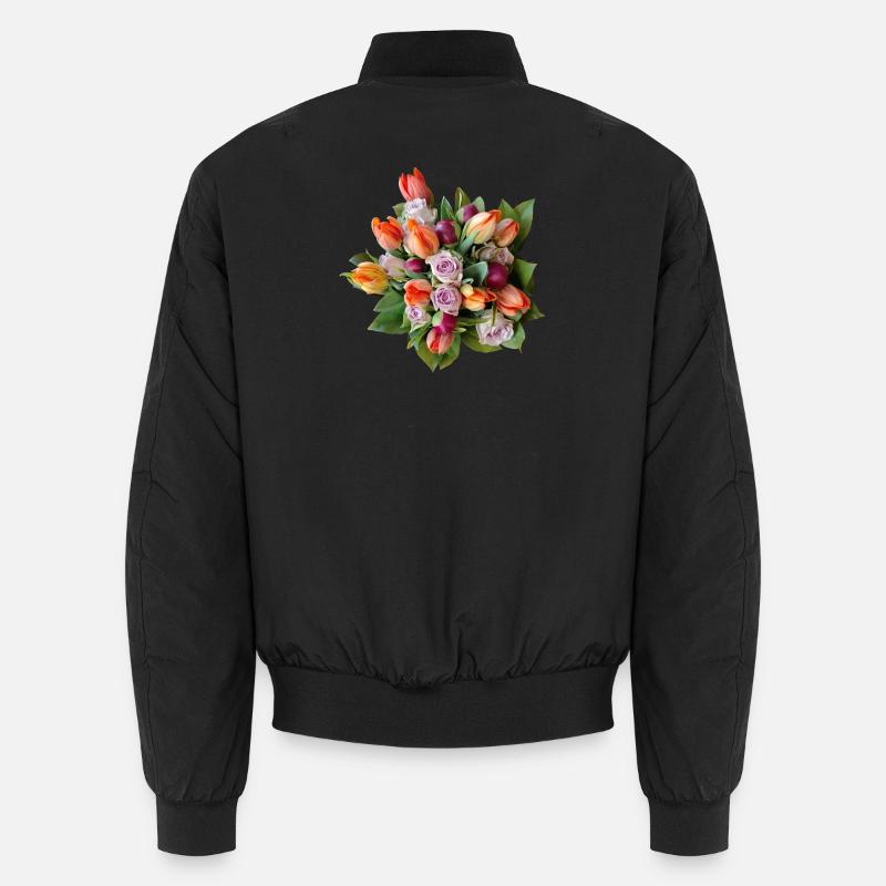 Blumenstrauß – Pastellträume Unisex Bomberjacke